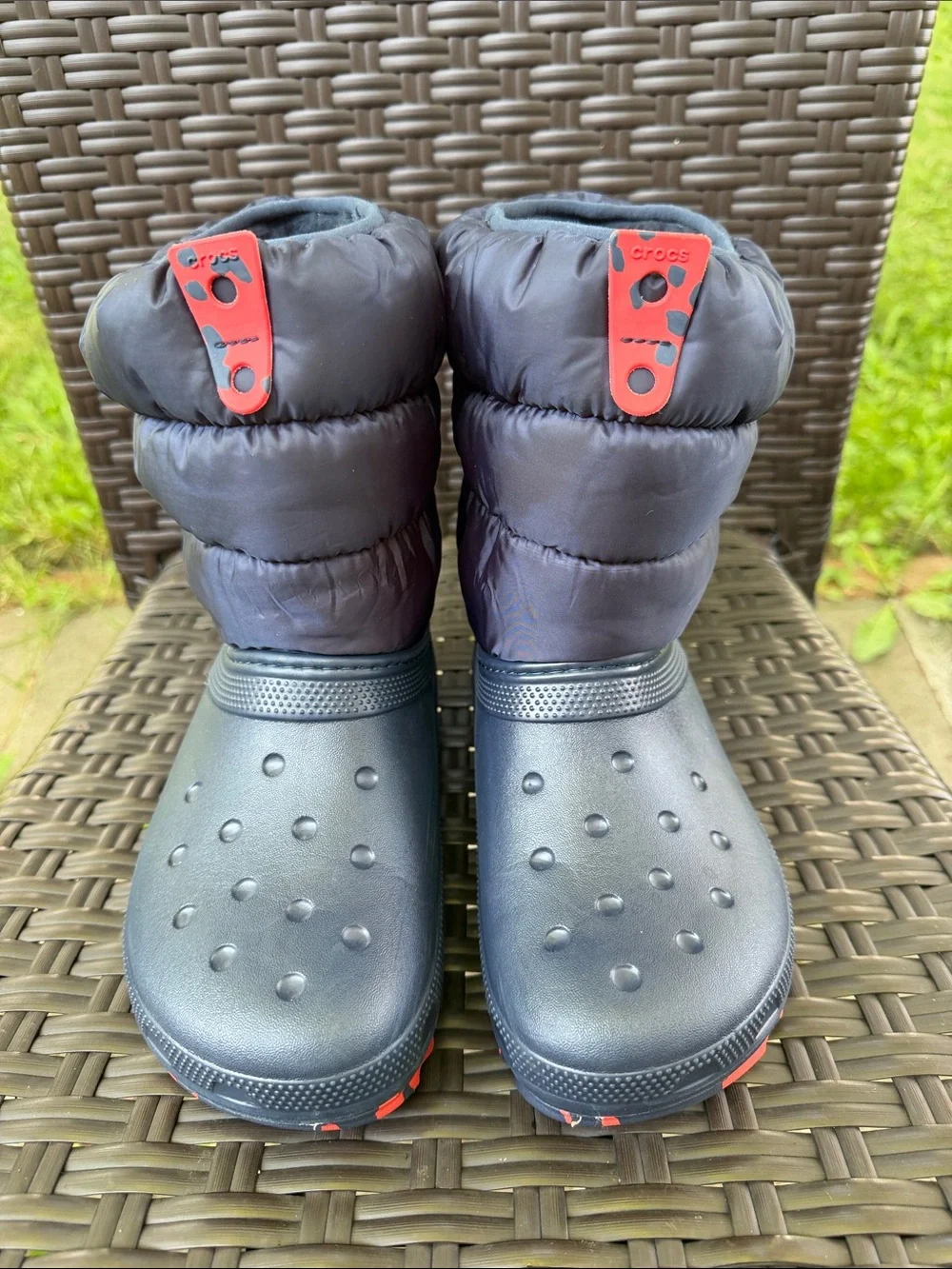 CROCS Kids Classic Neo Puff Boots Navy Size J4
